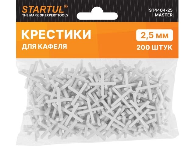 Крестики д/кафеля 2,5мм 200шт STARTUL MASTER (ST4404-25) (СВП) от компании ИнструментМастер - Магазин строительной и садовой техники - фото 1