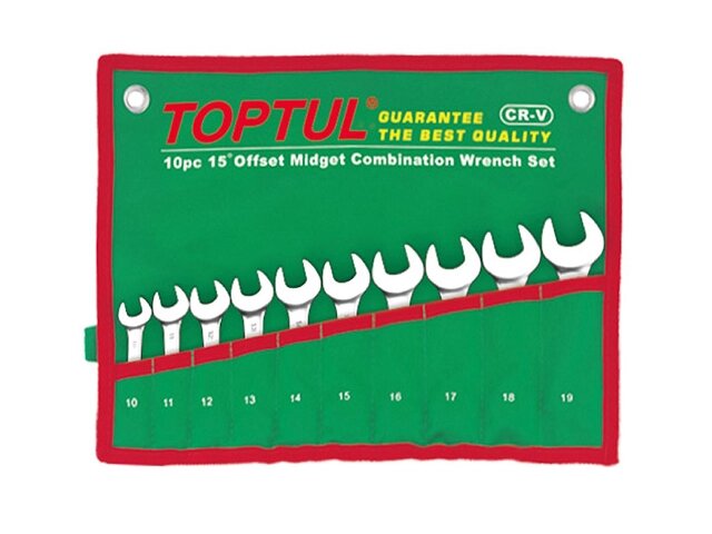Набор ключей комбинир. 10-19мм 10шт TOPTUL от компании ИнструментМастер - Магазин строительной и садовой техники - фото 1