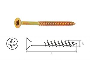 Шуруп универсальный 6.0х90 мм желтый цинк (5 кг) STARFIX в Могилевской области от компании ИнструментМастер - Магазин строительной и садовой техники