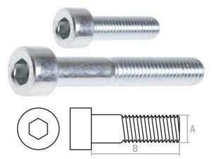 Винт М5х60 мм с внутр. шестигр., цинк, кл. пр. 8.8, DIN 912 (5 кг) STARFIX