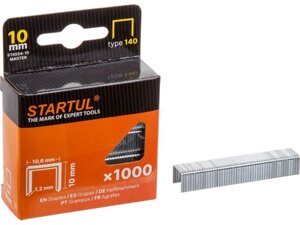 Скобы 10мм тип 140 (1000шт) STARTUL MASTER (ST4554-10)