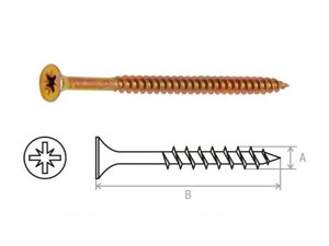 Шуруп универсальный 5.0х80 мм желтый цинк (5 кг) STARFIX в Могилевской области от компании ИнструментМастер - Магазин строительной и садовой техники