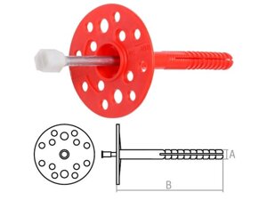 Дюбель для теплоизоляции 10х80 мм с металлич. гвоздем, термогол. (1000 шт в коробе) STARFIX в Могилевской области от компании ИнструментМастер - Магазин строительной и садовой техники