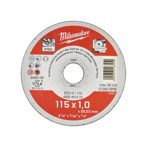 Отрезной диск по металлу 115х1х22,2 Milwaukee 4932451474