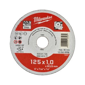 Отрезной диск по металлу 125х1х22,2 Milwaukee 4932451478 (200 шт)