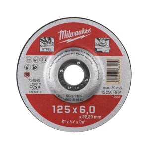 Шлифовальный диск по металлу 125х6х22,2 Milwaukee 4932451482