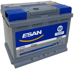 Автомобильный аккумулятор ESAN 60 R+60 А·ч)