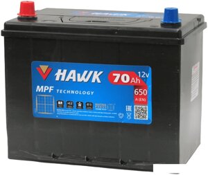 Автомобильный аккумулятор Hawk Asia 70 JL+ с бортом (70 А·ч)