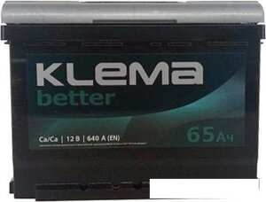 Автомобильный аккумулятор Klema Better 6CТ-65А (0) (65 А·ч)