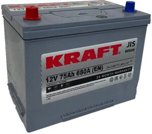 Автомобильный аккумулятор KRAFT KRAFT Asia 75 JL+75 А·ч)