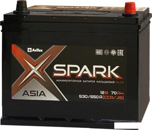 Автомобильный аккумулятор Spark Asia 530/650A EN/JIS L+ SPAA70-3-L (70 А·ч)