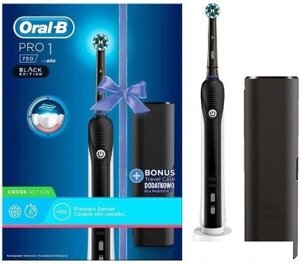 Электрическая зубная щетка Oral-B Pro 1 750 Cross Action D16.513.1UX Black Edition