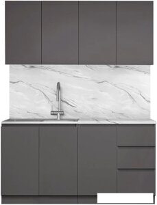 Готовая кухня Артём-Мебель Мэри СН-114 ДСП 1.6м (серый графит)