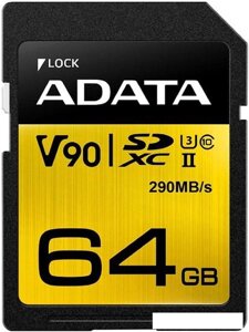 Карта памяти ADATA premier ONE ASDX64GUII3cl10-C SDXC 64GB