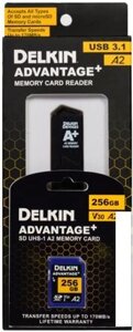 Карта памяти Delkin Devices Advantage+ SD Reader and Card Bundle SDXC 256GB