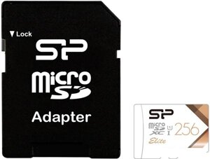 Карта памяти Silicon-Power Elite microSDXC SP256GBSTXBU1V21SP 256GB (с адаптером)