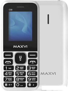 Кнопочный телефон Maxvi C30 (белый)