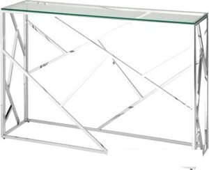 Консольный стол Stool Group Арт Деко 115x30 ECST-015 (прозрачное стекло/сталь серебристый)