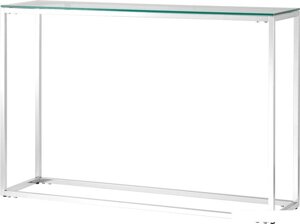 Консольный стол Stool Group Таун 115x30 ECST-022 (прозрачное стекло/сталь серебристый)