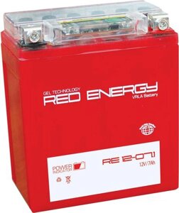 Мотоциклетный аккумулятор Red Energy 1207.1 (YTX7L-BS) (7 А·ч)