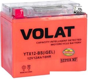Мотоциклетный аккумулятор VOLAT YTX12-BS (iGEL) (12 А·ч)