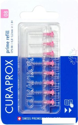 Набор зубных ершиков Curaprox Prime 0.8 мм (8 шт)