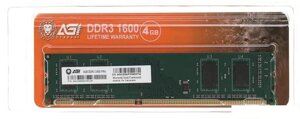 Оперативная память AGI UD128 4гб DDR3 1600 мгц AGI160004UD128