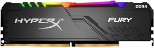 Оперативная память hyperx fury RGB 16GB DDR4 PC4-25600 HX432C16FB4a/16