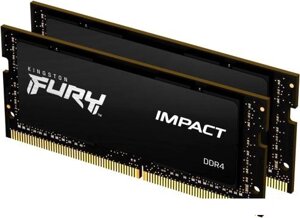 Оперативная память kingston FURY impact 2x16GB DDR4 sodimm PC4-21300 KF426S15IB1k2/32