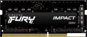 Оперативная память kingston FURY impact 8GB DDR4 sodimm PC4-25600 KF432S20IB/8