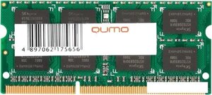 Оперативная память QUMO 8GB DDR3 sodimm PC3-12800 QUM3s-8G1600C11L