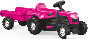 Педальная машинка Dolu Unicorn с прицепом 2508 (розовый)