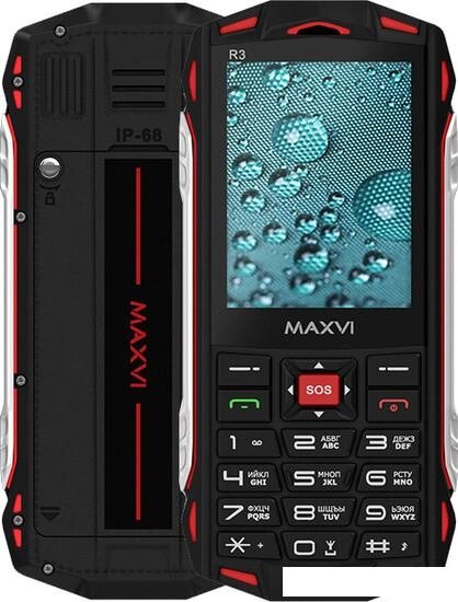 Кнопочный телефон Maxvi R3 (красный) - отзывы