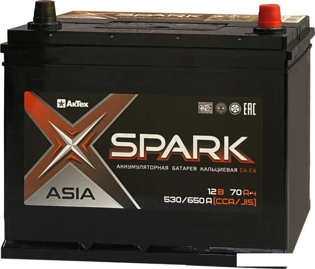 Автомобильный аккумулятор Spark Asia 530/650A EN/JIS L+ SPAA70-3-l (70 А·ч) - заказать