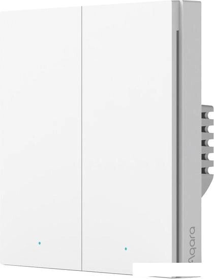 Выключатель Aqara Smart Wall Switch H1 (двухклавишный, без нейтрали) - гарантия