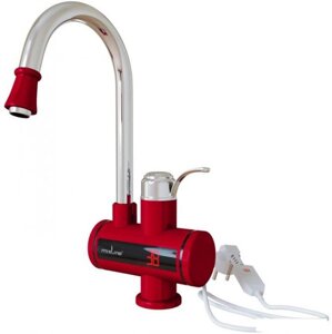 Проточный электрический водонагреватель-кран Mixline WH-003 (красный)