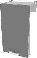 Шкаф навесной Интерлиния Компо ВШ40-720-1дв (серебро)