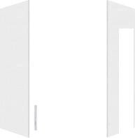 Шкаф навесной Кортекс-мебель Корнелия Лира ВШУ угловой (белый)