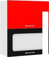 Шкаф навесной Кортекс-мебель Корнелия Мара ВШ60-2г1ст (красный/черный)