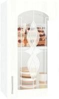 Шкаф навесной Кортекс-мебель Корнелия Ретро ВШ40ст (ясень белый)