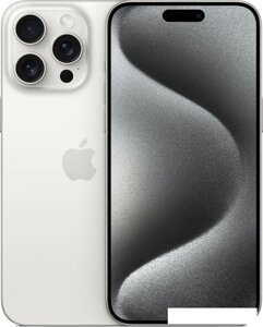 Смартфон Apple iPhone 15 Pro Max Dual SIM 256GB (белый титан)