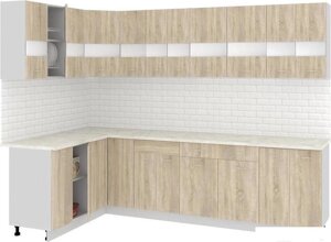 Угловая кухня Кортекс-мебель Корнелия Экстра 1.5x2.8м (дуб сонома/мадрид)