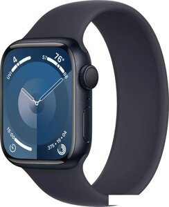 Умные часы Apple Watch Series 9 41 мм (алюминиевый корпус, полуночный/полуночный, спортивный силиконовый ремешок,