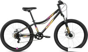 Велосипед Forward Iris 24 2.0 D 2022 (черный/розовый)