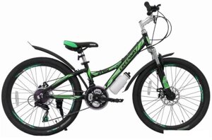 Велосипед Greenway 4930M 24 р. 12.5 2022 (черный/зеленый)