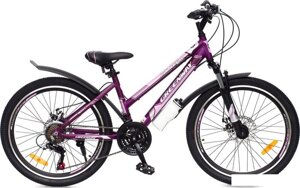 Велосипед Greenway Colibri-H 24 р. 14 2021 (фиолетовый/розовый)