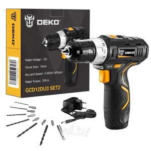Дрель-шуруповерт аккумуляторная gcd12du3 SET 2 DEKO 063-4146