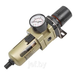 Фильтр-регулятор с индикатором давления для пневмосистем 1/4" FORCEKRAFT FK-AW3000-02
