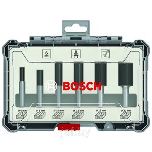 Набор пазовых фрез 8мм 6шт BOSCH 2607017466