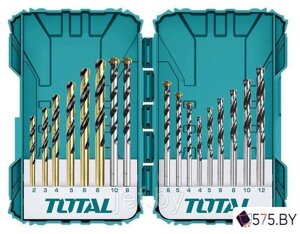 Набор сверл по металлу, бетону и дереву (16 шт) TOTAL TACSDL11601